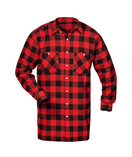 CRAFTLAND Flanellhemd Webflanell Extralang- Gr. 4XL, Rot von Craftland