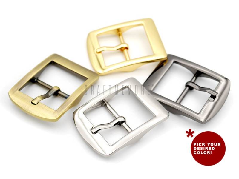 4Pack 1 Zoll Single Prong Gürtelschnalle Quadrat Center Bar Schnallen Geldbörse Machen Zubehör Sc36 von CRAFTMESTUDIO
