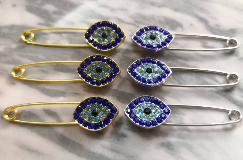 10stk Türkisch Böse Auge Broschen, Evil Eye Sicherheitsnadeln, Glück Böse Sicherheitsnadel, Schutz Pins, Schmuck 10stk Türkisch Böse Auge Broschen, Evil Eye Sicherheitsnadeln, Glück Böse Sicherheitsnadel, Schutz Pins, Schmuck von CRAFTSEXTRA