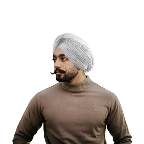CRAFTSTRIBE Traditioneller Sikh-Turban Patka Punjabi Sardar Pagri Dastar Cotton Full Voil für Männer und Jungen (5 Meter) von CRAFTSTRIBE