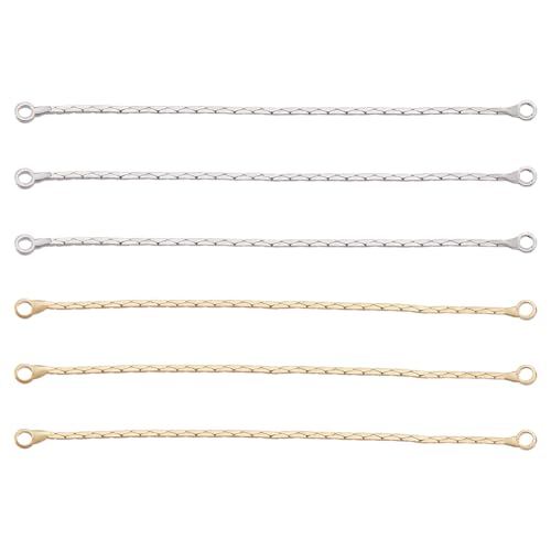 CRAFTYMELODY 12 Stück Knorpelohrringe Messing Platin Goldene Ohrstecker Für Frauen Männer Ohrringverbinder Kette Cabrio Baumeln Kette Charm von CRAFTYMELODY