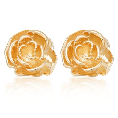 CRAFTYMELODY 2 Stück 18 Karat Goldfarbene Anstecknadeln Messing Rose Klassisch n Broschen Pin Goldene Rose Anstecknadeln Kostüm Zubehör von CRAFTYMELODY