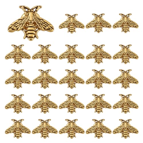 CRAFTYMELODY 24 Stücke Retro Biene Broschen Pins Legierung Niedliche Tier Themen Revers Brosche Neuheit Lustige Pins Modeschmuck Anzug Broschen Zubehör von CRAFTYMELODY