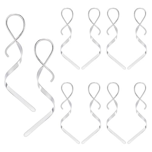 CRAFTYMELODY 5 Paar Spiral Einfädler Ohrringe Aus Edelstahl Gebogen Gedreht Tropfenförmig 45x11.5mm Gebogen Linear Durchzieh Ohrring von CRAFTYMELODY