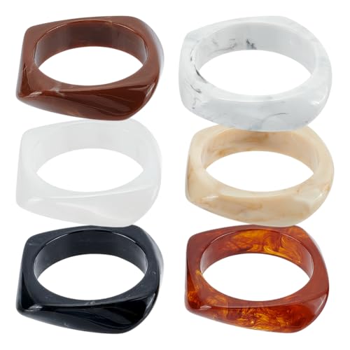 CRAFTYMELODY 6 Stück Armreif Aus Acrylharz 6 Farben Breit Geometrisch Unregelmäßig Punk Armband 6.8cm × 18mm Lavendel Weiß Rot Schwarz Mokassin CRAFTYMELODY 6 Stück Armreif Aus Acrylharz 6 Farben Breit Geometrisch Unregelmäßig Punk Armband 6.8cm × 18mm Lavendel Weiß Rot Schwarz Mokassin von CRAFTYMELODY