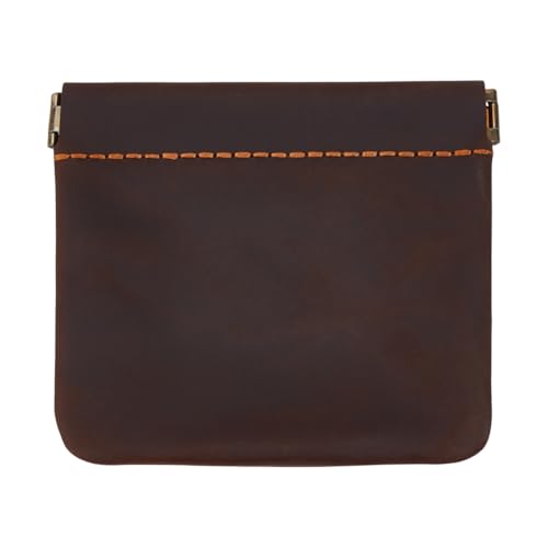 CRAFTYMELODY Mini Geldbörse Aus Rindsleder Aufbewahrungstaschen Für Lippenstifte Rechteckige Beutel Schrapnell Geldbörsen Tragbarer Mini Organizer Beutel Mit Druckknopfverschluss von CRAFTYMELODY