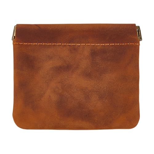 CRAFTYMELODY Mini Geldbörse Aus Rindsleder Aufbewahrungstaschen Für Lippenstifte Rechteckige Beutel Schrapnell Geldbörsen Tragbarer Mini Organizer Beutel Mit Druckknopfverschluss von CRAFTYMELODY