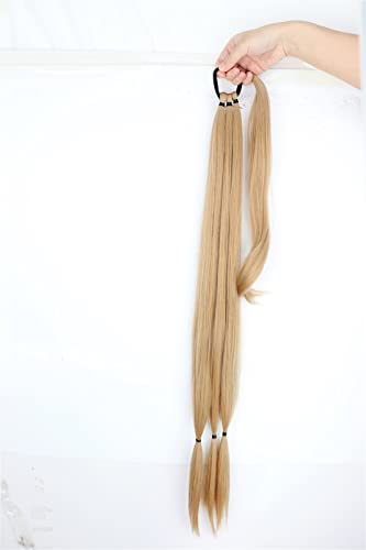 Pferdeschwanz-Verlängerung 34-Zoll-synthetische geflochtene Pferdeschwanz-Haarteile mit elastischem Gummiband, hitzebeständige Hochtemperaturfaser, geeignet for Frauen Haarteil für Frauen (Color : 18 von CRAGCO