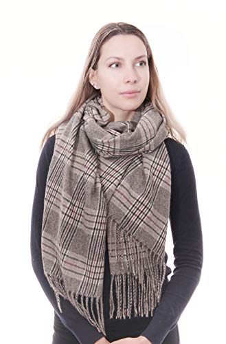 CRAGGI Unisex Beauly Superweicher, Karierter Schal, Braunes Karo, 200cm x 70cm CRAGGI Unisex Beauly Superweicher, Karierter Schal, Braunes Karo, 200cm x 70cm von CRAGGI