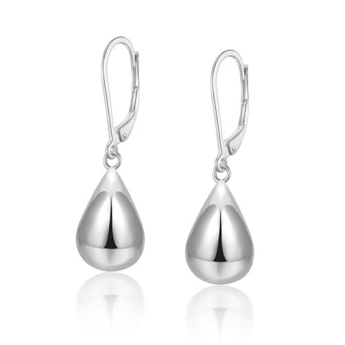 Silber Drop Wassertropfen Ohrringe für Frauen Mädchen Dangle Drop Ohrringe Silber Schmuck von CRASLYMO