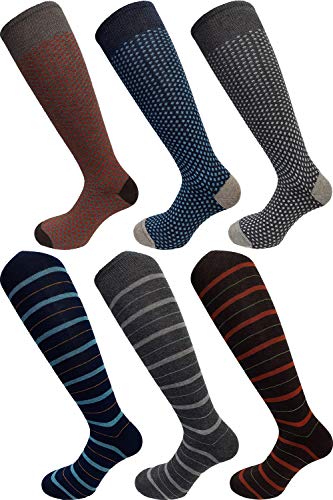 CRAVANA CRV Herrensocken kurz und lang aus Baumwolle warm gestreift Muster perfekt für die kalte Jahreszeit, hohe italienische Mode, hergestellt in Italien 42/44 DE von CRAVANA CRV