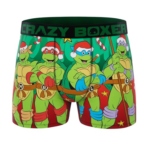 CRAZYBOXER Crazy Boxers Teenage Mutant Ninja Turtles Santa Boxershorts, Ninjaturtlessanta, L von CRAZYBOXER