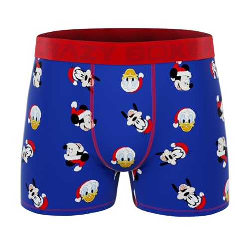 CRAZYBOXER Men's Mickey and Friends Christmas Boxer Briefs Large von CRAZYBOXER