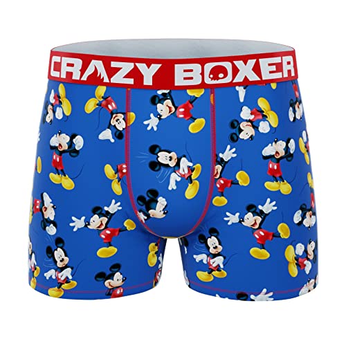 Crazy Boxers Disney Mickey Mouse Boxershorts mit Allover-Print, Mickeymouse, M von CRAZYBOXER