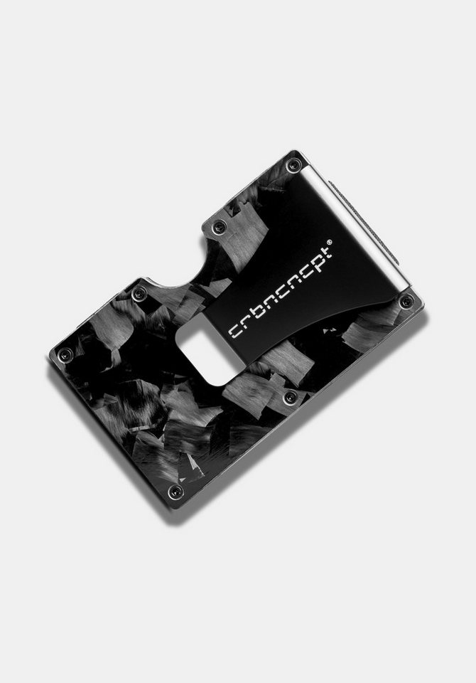 CRBNCNCPT Kartenetui Forged Carbon Kartenetui mit Geldklammer RFID Schwarz Herren, RFID Schutz von CRBNCNCPT