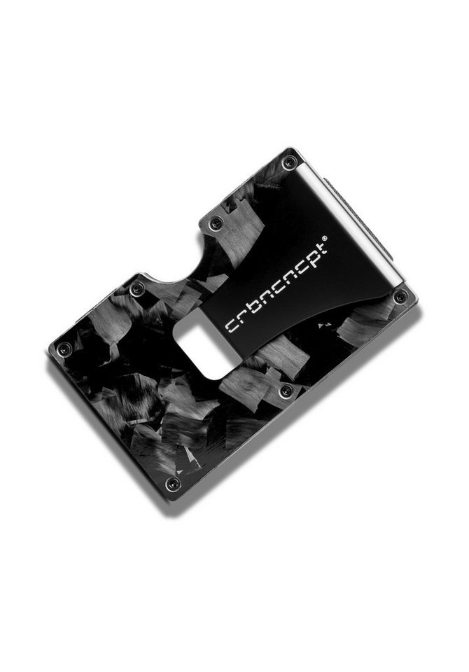 CRBNCNCPT Kartenetui Forged Carbon Kartenetui mit Geldklammer RFID Schwarz Herren, RFID Schutz von CRBNCNCPT
