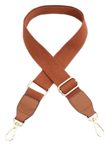 Verstellbarer Schultertaschengurt, Geldbörsengurt, Ersatztaschengurt for Umhängetaschen, Gürtelzubehör, DIY-Schultertaschengriffe for Damen, einfarbiger Handtaschengurt(Yellow Brown) von CRCRC