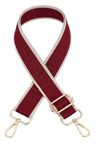 Verstellbarer Schultertaschengurt, Geldbörsengurt, Ersatztaschengurt for Umhängetaschen, Handtaschengurt for Damen, verstellbare Gürteltaschen, Ersatztaschengurte(Wine Red) von CRCRC