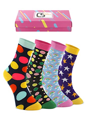 CREA SOCKS Creasocks Lustige Socken für Damen und Herren, ausgefallene witzige bunte alberne lustige Socken für Geschenke, Baumwollsocken, Geschenke für Frauen, Größe 37-40 von CREA SOCKS