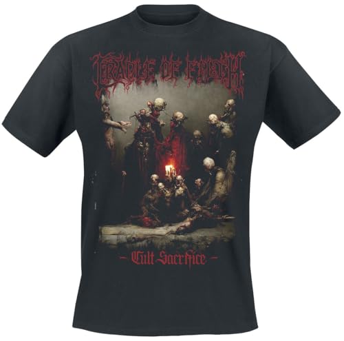 Cradle of Filth Cult Sacrifice Männer T-Shirt schwarz XXL 100% Baumwolle Band-Merch, Bands von CREADLE OF FILTH