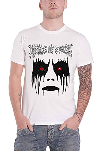 Cradle of Filth Dani Make Up Männer T-Shirt weiß L 100% Baumwolle Band-Merch, Bands von CREADLE OF FILTH