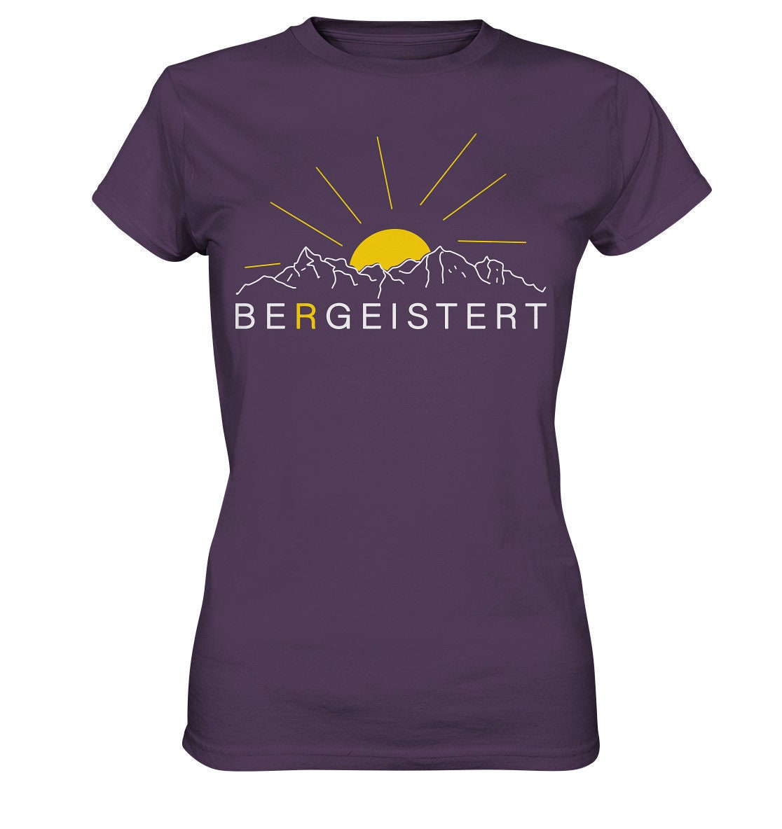 Bergeistert Bergsport Wandern Spruch Wortspiel Berge - Ladies Premium Shirt von CREAREat