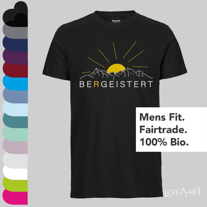 Bergeistert Bergsport Wandern Spruch Wortspiel Berge Mens Fit T-Shirt - Neutral® von CREAREat