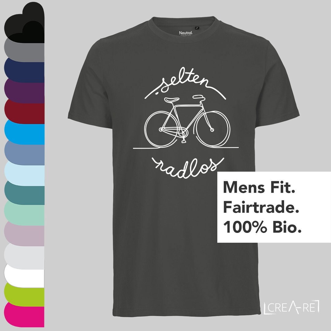 Selten Radlos - T-Shirt Herren Bio Baumwolle Spruch Radfahren, Radsport, Fahrrad, Sport, Geschenk Radfahrer, Rennrad, Mountainbike von CREAREat