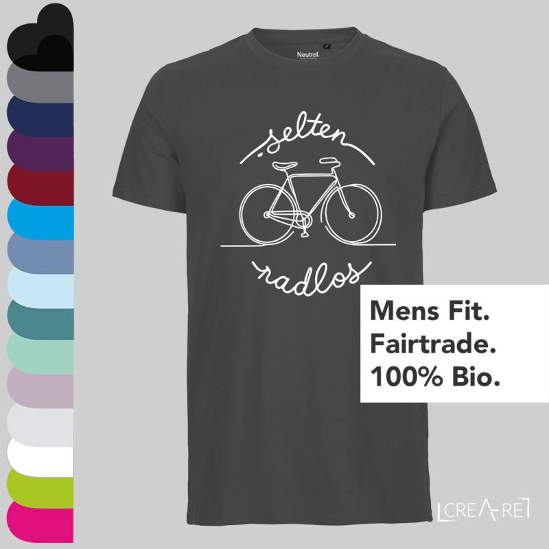 Selten Radlos - T-Shirt Herren Bio Baumwolle Spruch Radfahren, Radsport, Fahrrad, Sport, Geschenk Radfahrer, Rennrad, Mountainbike von CREAREat