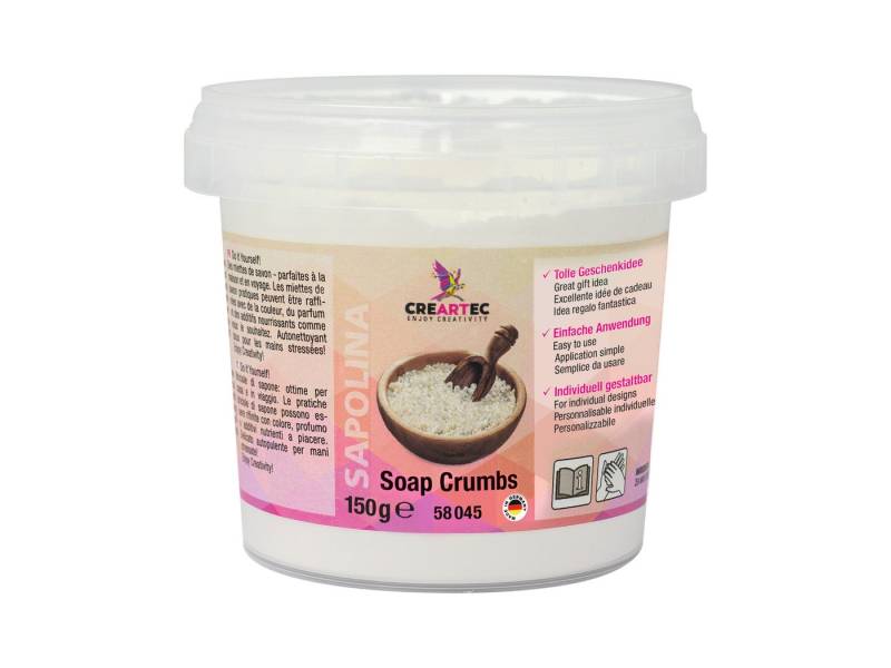 CREARTEC Seifen-Set Sapolina Soap Crumbs - 150g, Seifenkrümel zur Herstellung eigener Seifen - Made in Germany von CREARTEC