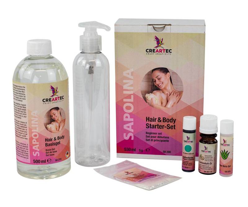 CREARTEC Seifen-Set 58200, Hair and Body Starter-Set, kreieren Sie ihr eigenes duftendes Duscherlebnis - Made in Germany von CREARTEC