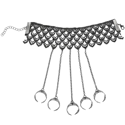 CREATCABIN 2 Stück Gothic Halloween Schwarz Spitze Armband mit Ring Armreif Punk Finger Ringe Kette Armbänder Vintage Metall Sklave Handkette Quaste Armband Ringe Handgelenk Ketten Körperzubehör für CREATCABIN 2 Stück Gothic Halloween Schwarz Spitze Armband mit Ring Armreif Punk Finger Ringe Kette Armbänder Vintage Metall Sklave Handkette Quaste Armband Ringe Handgelenk Ketten Körperzubehör für von CREATCABIN