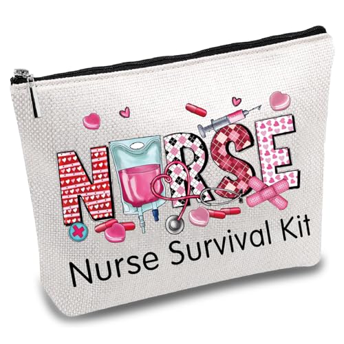 CREATCABIN Kulturbeutel für Krankenschwestern, Segeltuch, Make-up-Tasche, Mehrzweck-Stiftetui, Metall-Reißverschluss, Kulturbeutel, Reisetasche, Geldbörse, Krankenschwester, Gag, Geschenke für Frauen, CREATCABIN Kulturbeutel für Krankenschwestern, Segeltuch, Make-up-Tasche, Mehrzweck-Stiftetui, Metall-Reißverschluss, Kulturbeutel, Reisetasche, Geldbörse, Krankenschwester, Gag, Geschenke für Frauen, von CREATCABIN