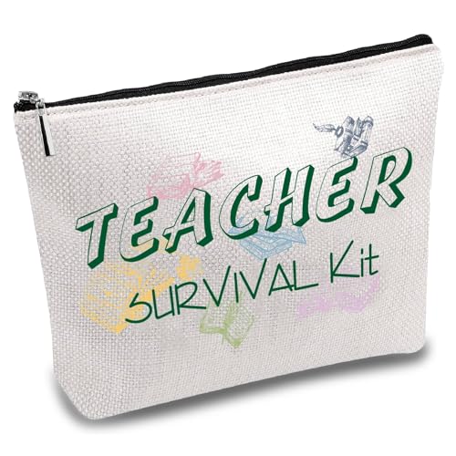 CREATCABIN Lehrer-Überlebensset-Tasche,Make-Up-Taschen,Segeltuch-Kosmetiktasche,Mehrzweck-Federmäppchen-Reißverschluss,Kulturbeutel,Reise-Geldbörse,Beutel Für,Beste Lehrer-Abschlussgeschenke,25x18cm CREATCABIN Lehrer-Überlebensset-Tasche,Make-Up-Taschen,Segeltuch-Kosmetiktasche,Mehrzweck-Federmäppchen-Reißverschluss,Kulturbeutel,Reise-Geldbörse,Beutel Für,Beste Lehrer-Abschlussgeschenke,25x18cm von CREATCABIN