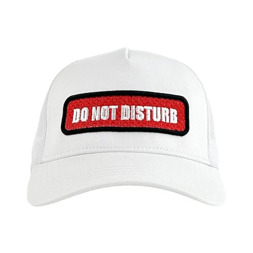 CREATE WORK PLAY Out of Office Hut Stickerei Design, Trucker Cap Style, verstellbare Einheitsgröße, Unisex, Do Not Disturb Hut (weiß), Einheitsgröße von CREATE WORK PLAY