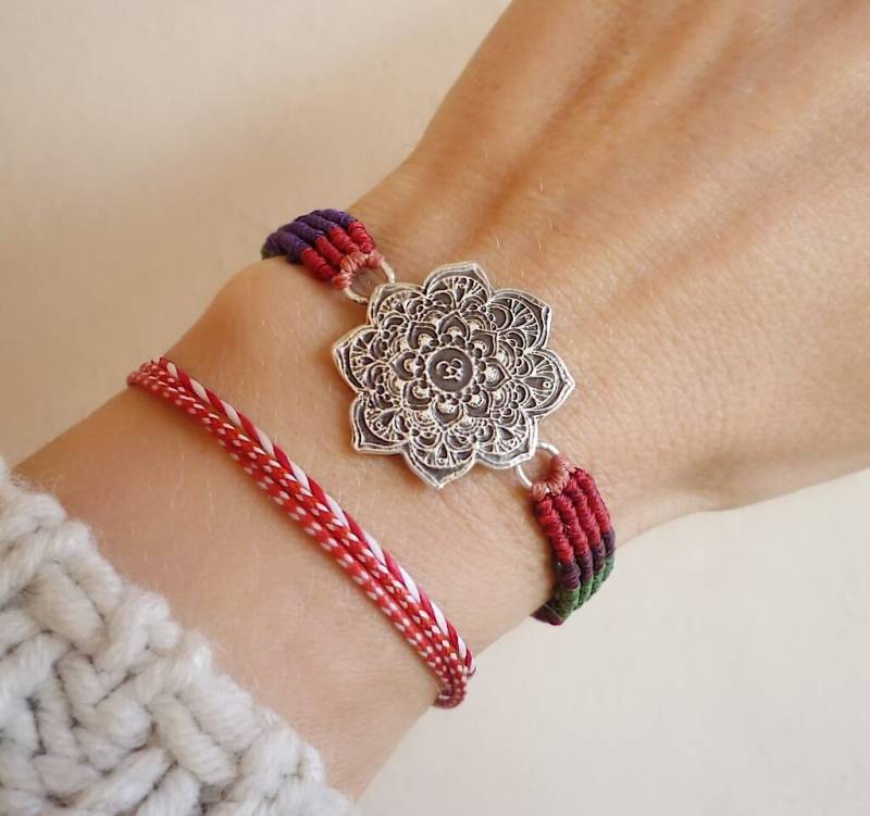 Makramee Mandala Armband - Handgemachtes Yoga Makramee Mandala Armband - Handgemachtes Yoga von CREATEMariaApostolou