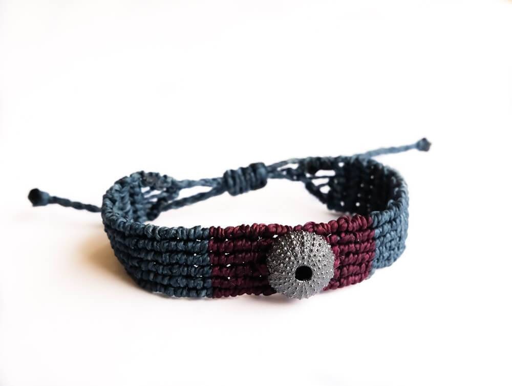 sterling Silber Makramee Seeigel Armband - Verstellbares Handgefertigtes Sommer sterling Silber Makramee Seeigel Armband - Verstellbares Handgefertigtes Sommer von CREATEMariaApostolou