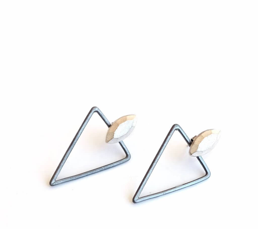 sterling Silber Ear Jackets Mit Facettierter Marquise Und Dreiecken sterling Silber Ear Jackets Mit Facettierter Marquise Und Dreiecken von CREATEMariaApostolou