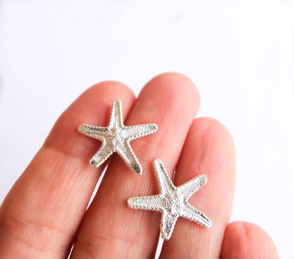 sterling Silber Seestern Ohrstecker Kleine Sommer Schmuckstücke sterling Silber Seestern Ohrstecker Kleine Sommer Schmuckstücke von CREATEMariaApostolou