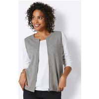 Witt Damen Kaschmir-Strickweste, grau-meliert von CREATION L PREMIUM