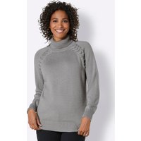 Witt Weiden Damen Pima-Baumwoll-Pullover steingrau-meliert von CREATION L PREMIUM