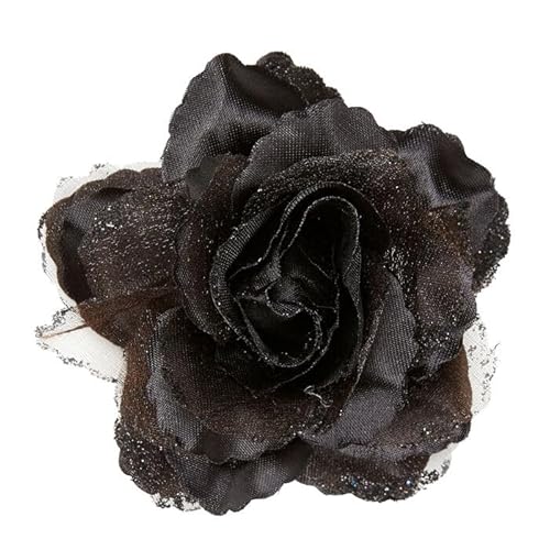 NEU Kostüm-Zubehör schwarze Rose auf Haarspange von CREATIV DISCOUNT