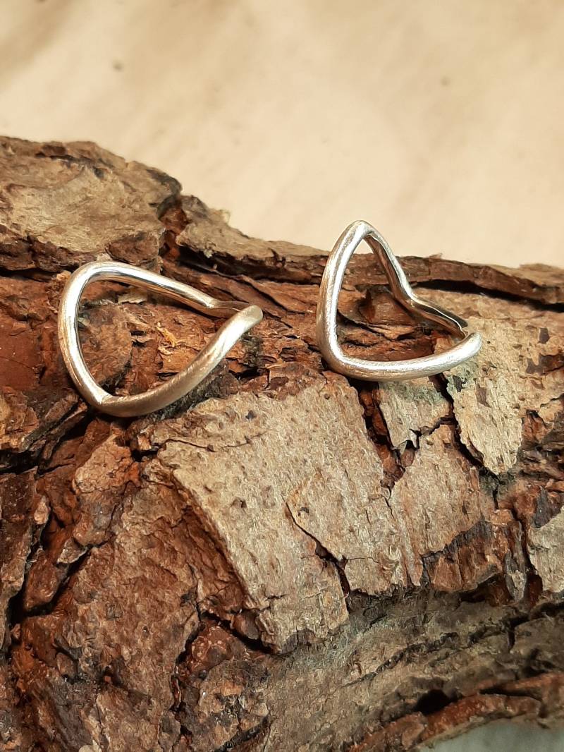 Trauringe Partnerringe Freundschaftsringe Eheringe 925 Silber Wellenform Ausgefallen Unikate von CREATIV66Schmuck