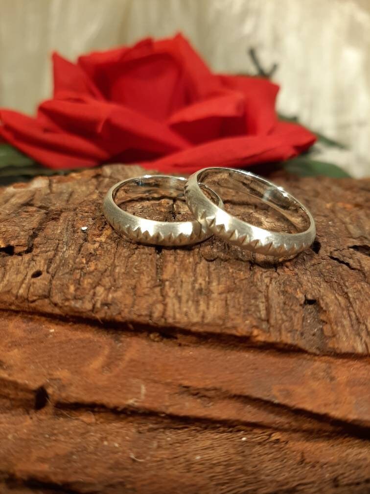 Trauringe Partnerringe Freundschaftsringe Silber 925 Unikate von CREATIV66Schmuck
