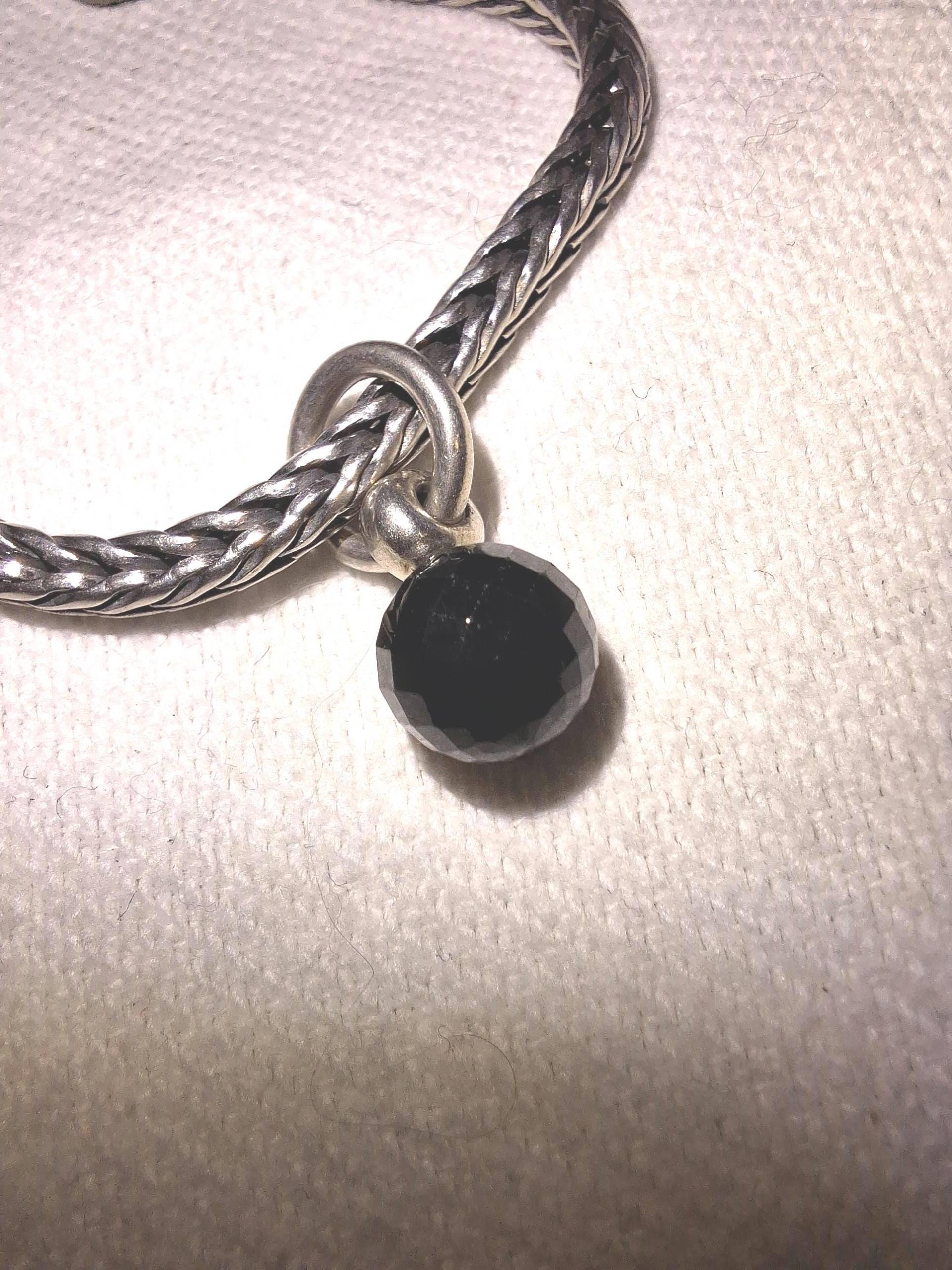 Trollbeads Quaste Schwarz Spinell Trollperle Silber 925 Vintage Sammler von CREATIV66Schmuck