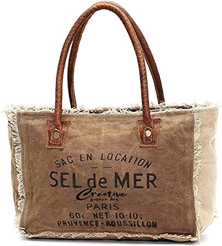 CREATIVE LEATHER ART Damen Handtasche, Khaki CREATIVE LEATHER ART Damen Handtasche, Khaki von CREATIVE LEATHER ART