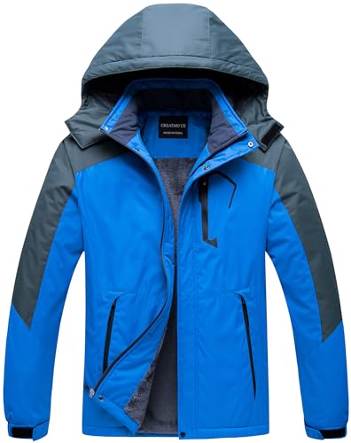 Herren Mountain Wasserdicht Skijacke Winddicht Snowboardjacke Warm Wintermantel Regenmantel - Blau - XX-Large Herren Mountain Wasserdicht Skijacke Winddicht Snowboardjacke Warm Wintermantel Regenmantel - Blau - XX-Large von CREATMO US