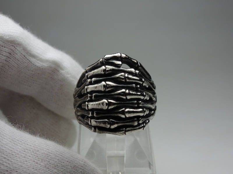 Knochen Hände Ring - -Silber 925 von CREEPJP