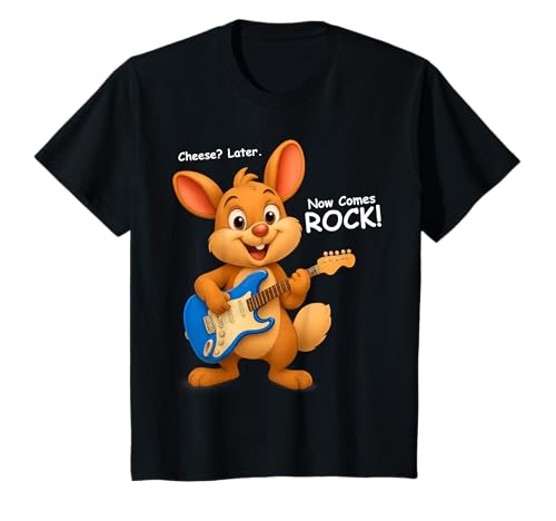 Kinder Maus rockt mit Gitarre – Lustiges Kinder Jungen und Mädchen T-Shirt Kinder Maus rockt mit Gitarre – Lustiges Kinder Jungen und Mädchen T-Shirt von CREO,MAR Rockin’ Kids Apparel