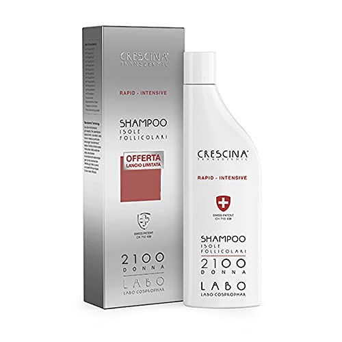 Crescina Transdermic Rapid Intensive Follikelinseln Shampoo für dünnes Haar 2100 für Damen, 150 ml von CRESCINA